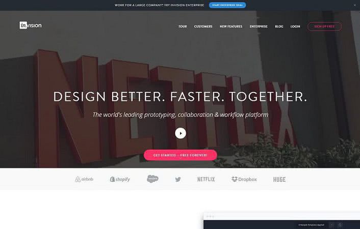 UX дизайн инструмент для совместного создания прототипов - invision