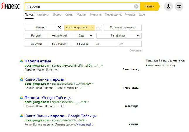 Почему Яндекс проиндексировал Google документы и как пароли попали в открытый доступ